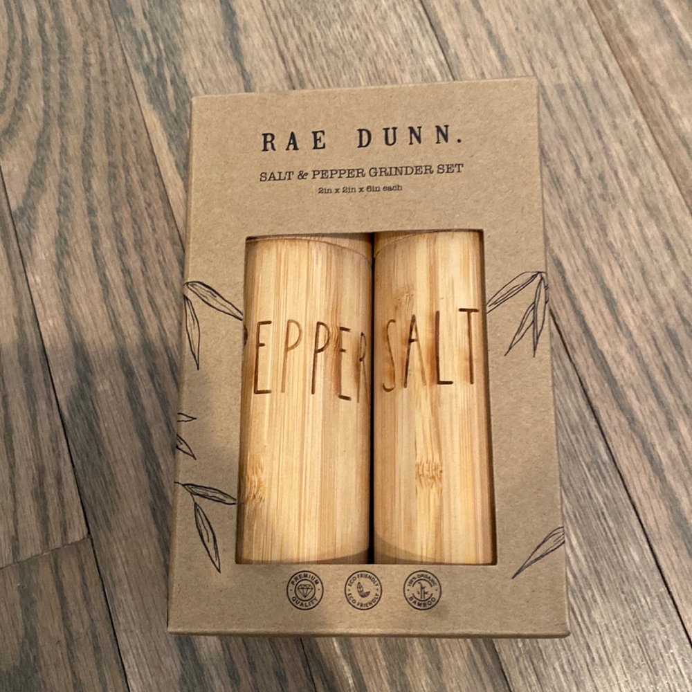 Rae Dunn salt and pepper shakers NWT